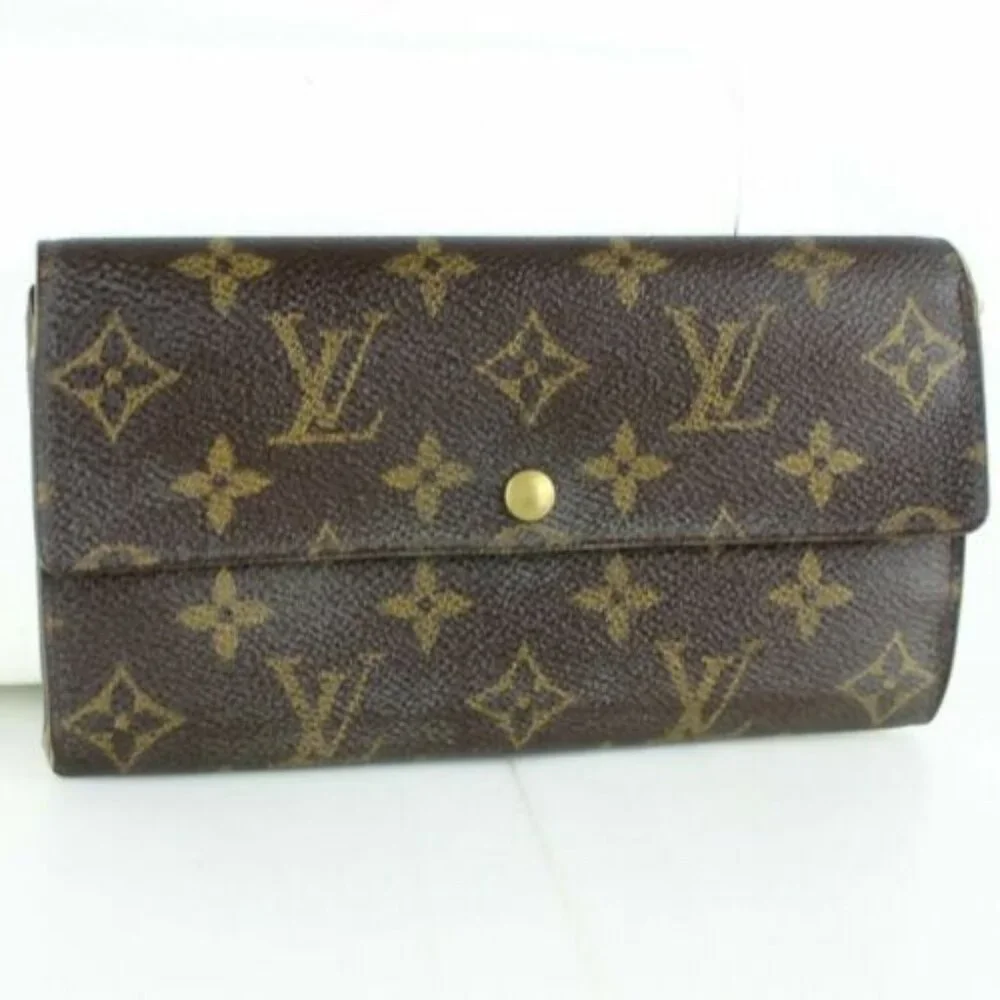 Louis Vuitton Long Wallet Monogram Monogram Canvas Authentic Used